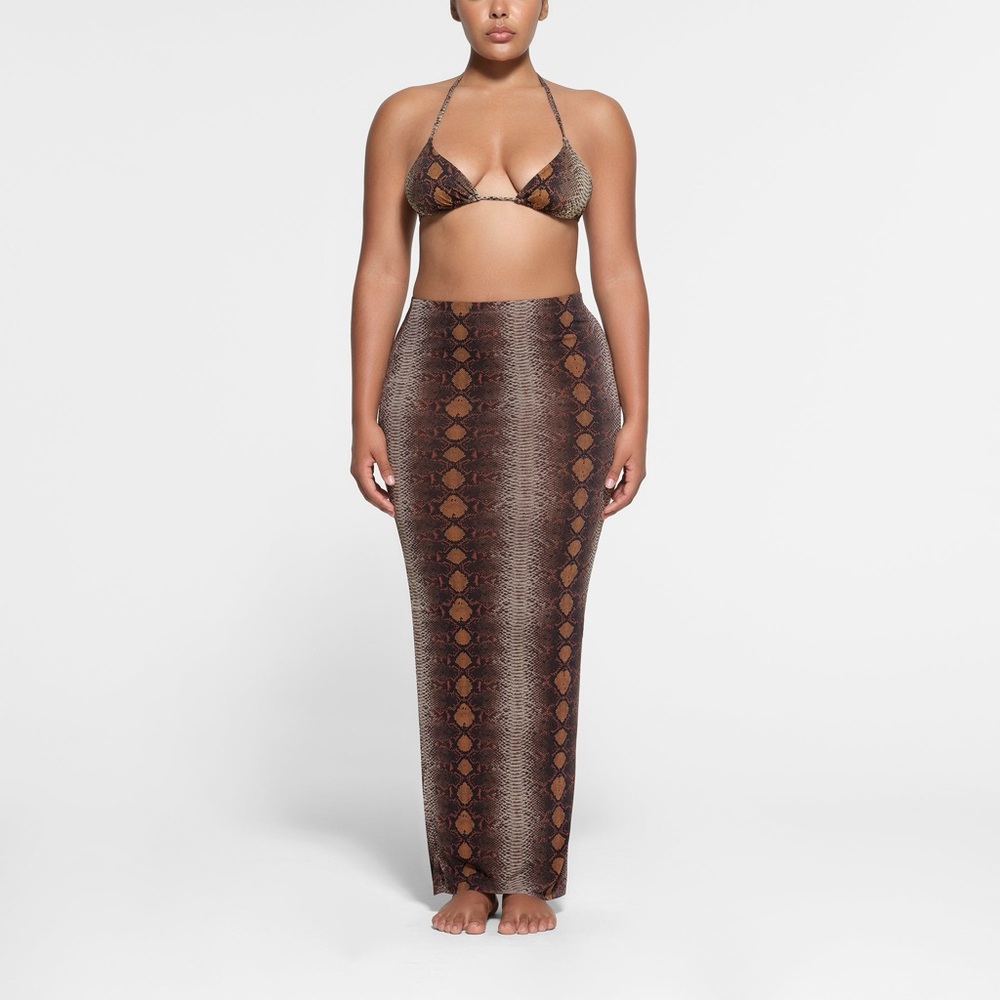 Skims Mesh Desert Snake Maxi Skirt